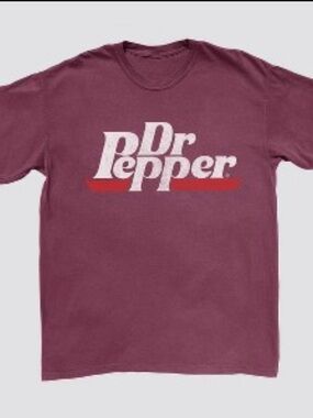 Dr Pepper Maroon Retro Logo Graphic T-Shirt
